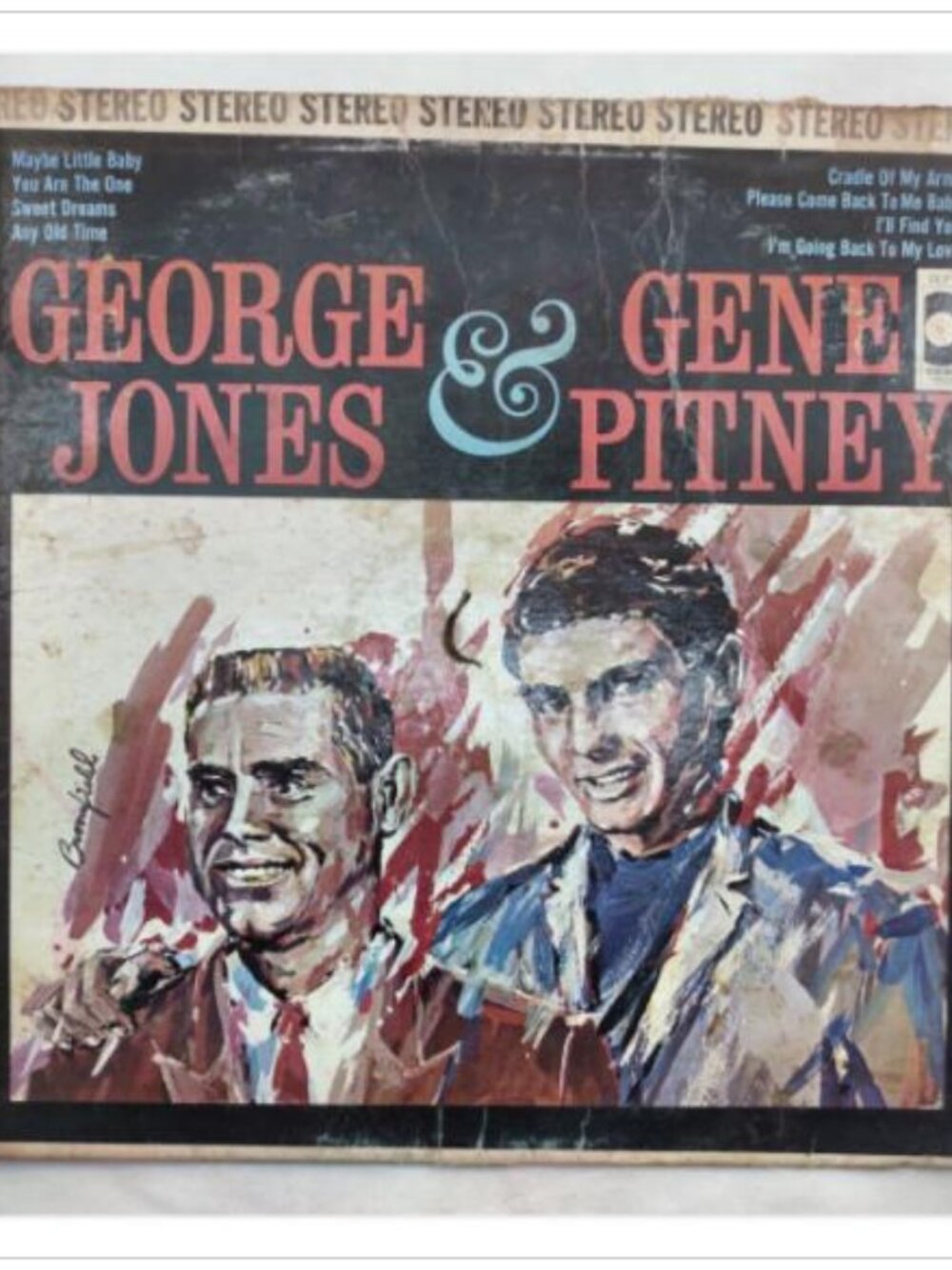 George Jones Gene Pitney Vintage Vinyl LP Country Vocal Album Design Records 629